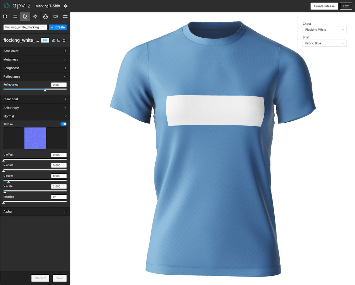 Image marking zone material definition