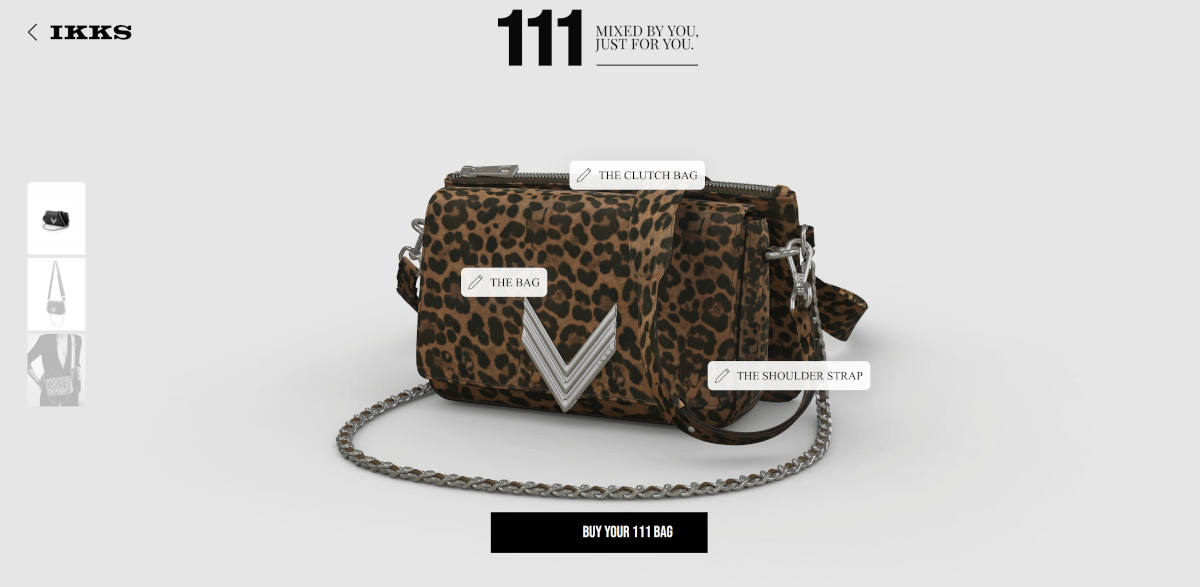 E-commerce IKKS Custom bag configurator