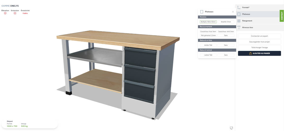 Provost Workbench 3D configurator