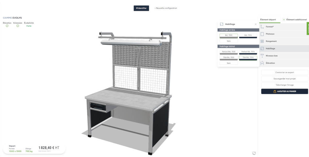 Provost workbench 3d configurator